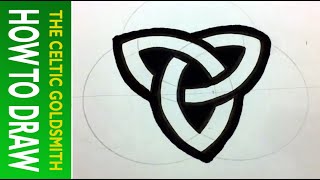 How to Draw Celtic Patterns 36  Perfect Triskele positive [upl. by Brogle]