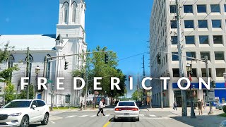 Fredericton Downtown Drive 4K  New Brunswick Canada [upl. by Annwahsal]