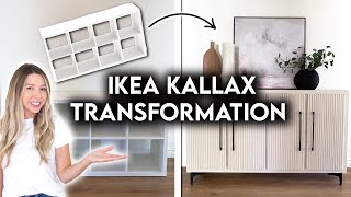 DIY IKEA HACK KALLAX TRANSFORMATION  FLUTED SIDEBOARD [upl. by Bacchus886]