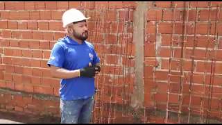 Como construir um muro parte 02 Ferragens para colunas [upl. by Sirois]