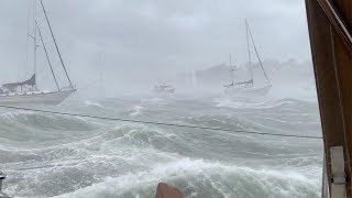 Boat Technician Films Storm At Cape Cod [upl. by Yelnek]