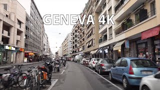 Geneva Switzerland 4K  Driving Downtown [upl. by Adnamar623]