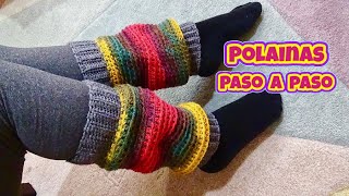 POLAINAS O CALENTADORES A CROCHET PASO A PASO MUY FACIL [upl. by Khalsa]