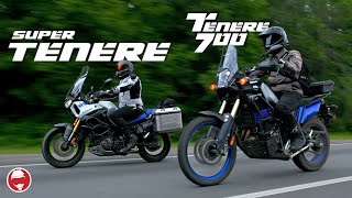 Is BIGGER actually BETTER  Tenere 700 vs Super Tenere v5 [upl. by Ahsikan697]