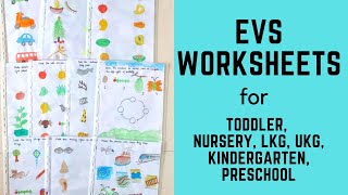 Daily Practice EVS Worksheets for Toddler Nursery LKG UKG Kindergarten Preschool  3 [upl. by Marl]