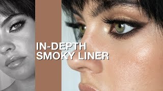 INDEPTH SMOKY EYELINER TUTORIAL 🖤 Julia Adams [upl. by Fenton]