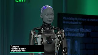 EA’s Ameca the AI Powered Robot Discusses the Future [upl. by Lounge]