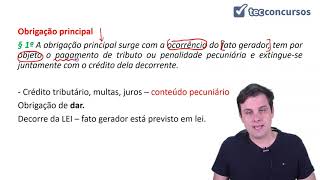 0601 Aula de Obrigação tributária  conceito obrigação principal e acessória Direito Tributário [upl. by Germann]