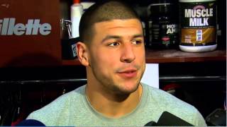 Aaron Hernandez Interview  Back To Playing Football [upl. by Korella]