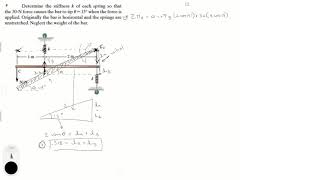 Determine the stiffness k [upl. by Ahsiemat]