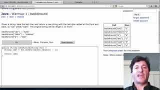 CodingBat 1  Introduction to Java Strings [upl. by Novar]