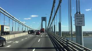 Crossing The Verrazano Bridge From Staten Island To Brooklyn [upl. by Yenttirb792]