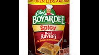 Chef Boyardee Spicy Beef Ravioli [upl. by Toblat439]