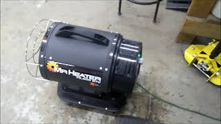 Forced air vs radiant kerosene shop heater  WOW [upl. by Uok]