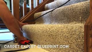 How To Carpet Stairs FAST AND EASY [upl. by Nahttam]