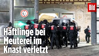 Gefängnismeuterei Polizei stürmt Knast in Thüringen  JVA Untermaßfeld [upl. by Aneetsirhc68]