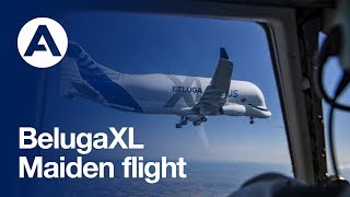 First flight of Airbus BelugaXL [upl. by Aicinat751]