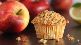 Apple Crumble Muffins Recipe  Streusel  How Tasty Channel [upl. by Aligna]