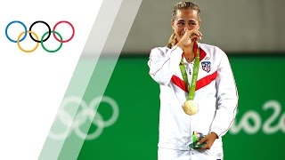 Puig wins tennis gold for Puerto Rico [upl. by Debee]