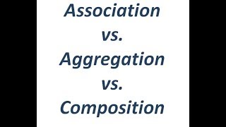 Association vs Aggregation vs Composition [upl. by Einnol519]