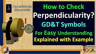 How to check Perpendicularity  GDampT Symbols  for Beginners  Explained with Example [upl. by Ahsrats]