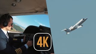 4K Learjet 60XR HIGH PERFORMANCE TAKE OFF [upl. by Anma]